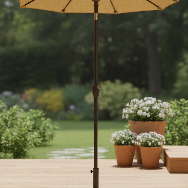 Market Umbrella 9ft with Crank - nine-foot patio market umbrella