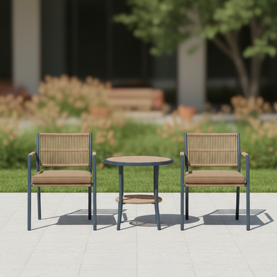 Modular Bistro Dining Set - slate blue modular bistro set