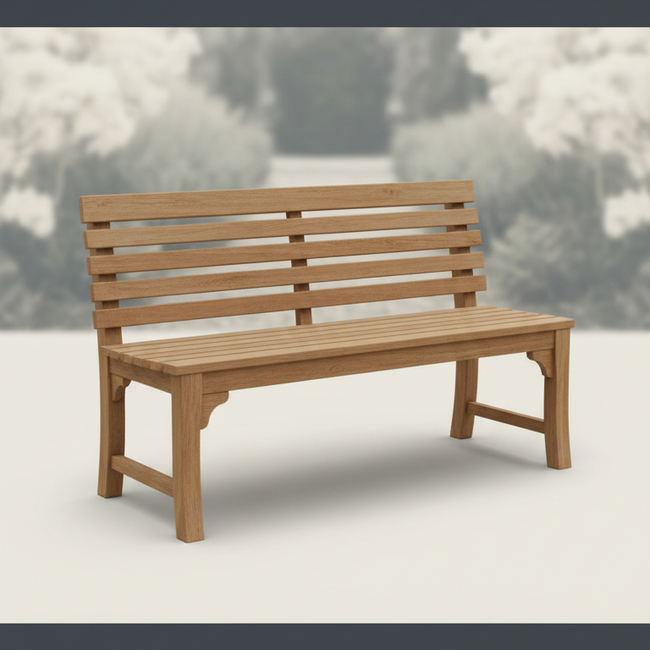 Cast Aluminum Garden Bench - two-seat outdoor garden bench