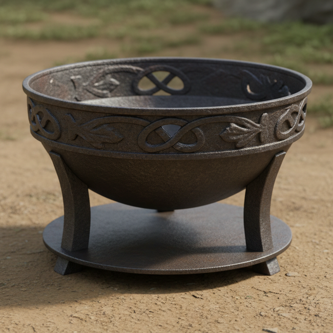 Steel Wood-Burning Fire Pit 30in - outdoor wood fire pit