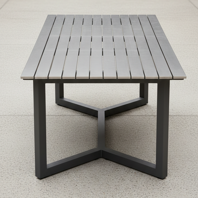 Extendable Aluminum Dining Table - outdoor aluminum dining table