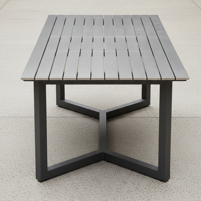 Extendable Aluminum Dining Table - outdoor aluminum dining table