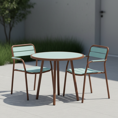 Powder-Coated Aluminum Dining Set - seven-piece outdoor dining set