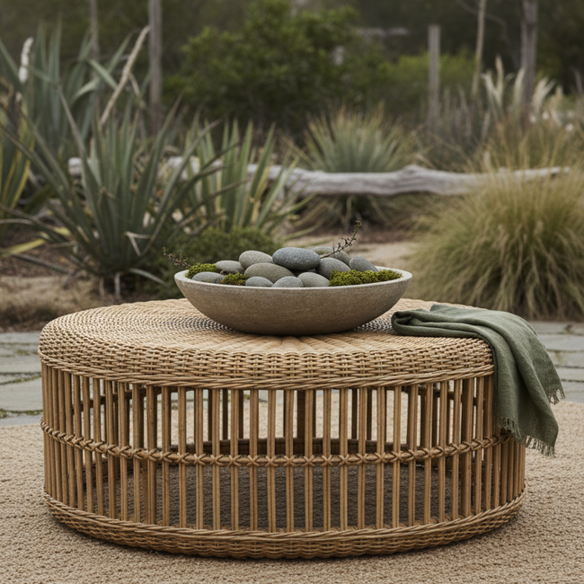 Nesting Side Table Set of Three - stacking outdoor side tables