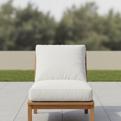 Teak Steamer Lounger - grade-A teak outdoor lounger