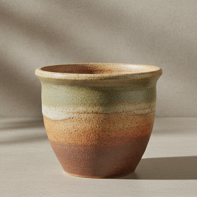 Ceramic Flower Pot - neutral ceramic outdoor flower pot