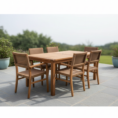 Teak Wood Dining Set - teak outdoor dining set