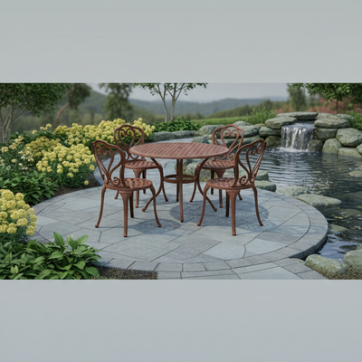 Nine-Piece Extendable Dining Set - outdoor dining set seating six to eight