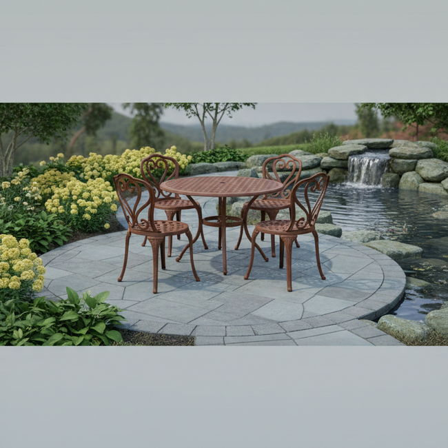Nine-Piece Extendable Dining Set - outdoor dining set seating six to eight