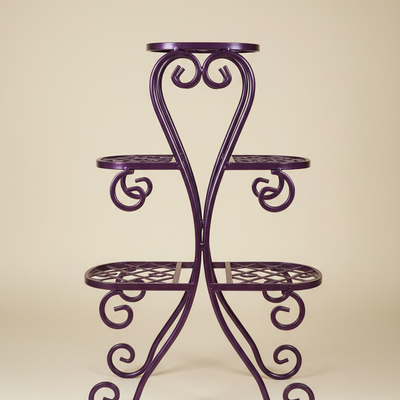 Tiered Corner Plant Stand - four-tier metal plant stand