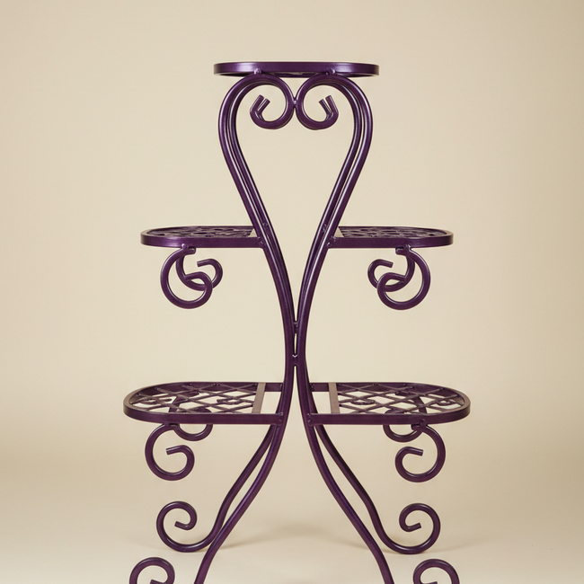 Tiered Corner Plant Stand - four-tier metal plant stand