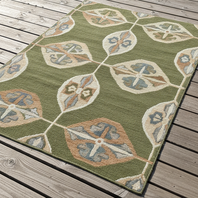 Recycled Poly Outdoor Rug 5x8 - flatweave outdoor rug