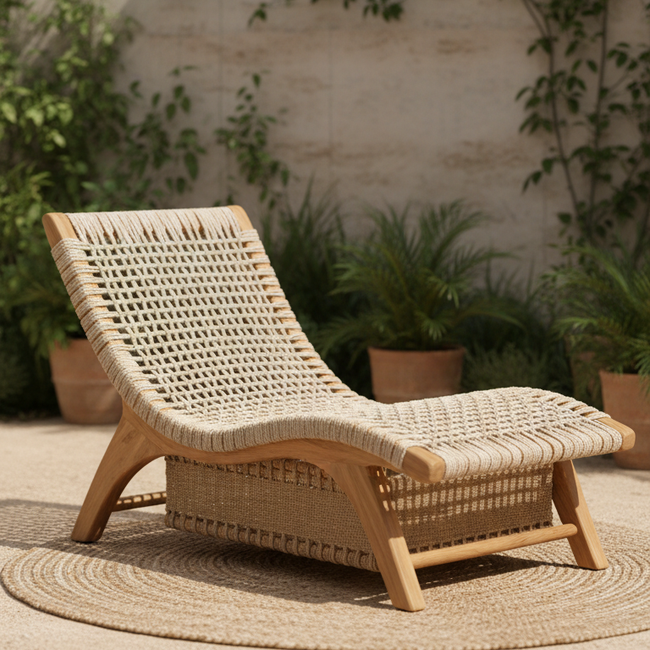 Chaise Lounge with Wheels - poolside outdoor chaise