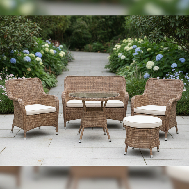 All-Weather Wicker Patio Set - durable wicker outdoor set